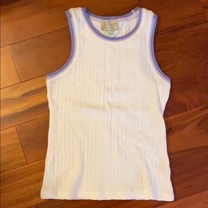 Anthropologie White Knit Tank